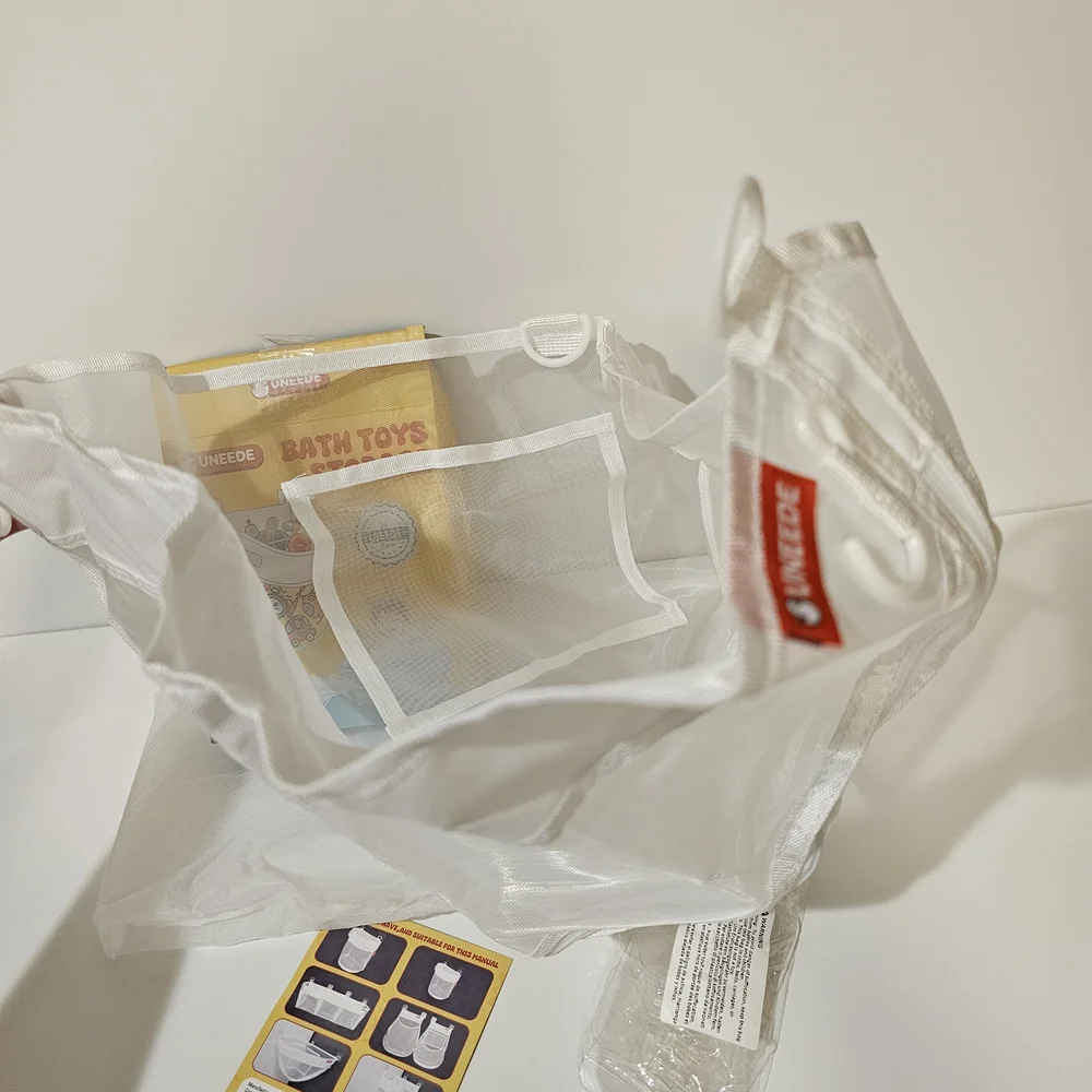 UNEEDE White Bath Toy Organizer